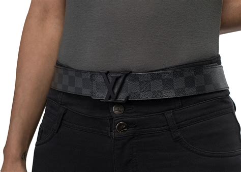 louis vuitton initiales damier graphite belt replica|Louis Vuitton damier canvas belt.